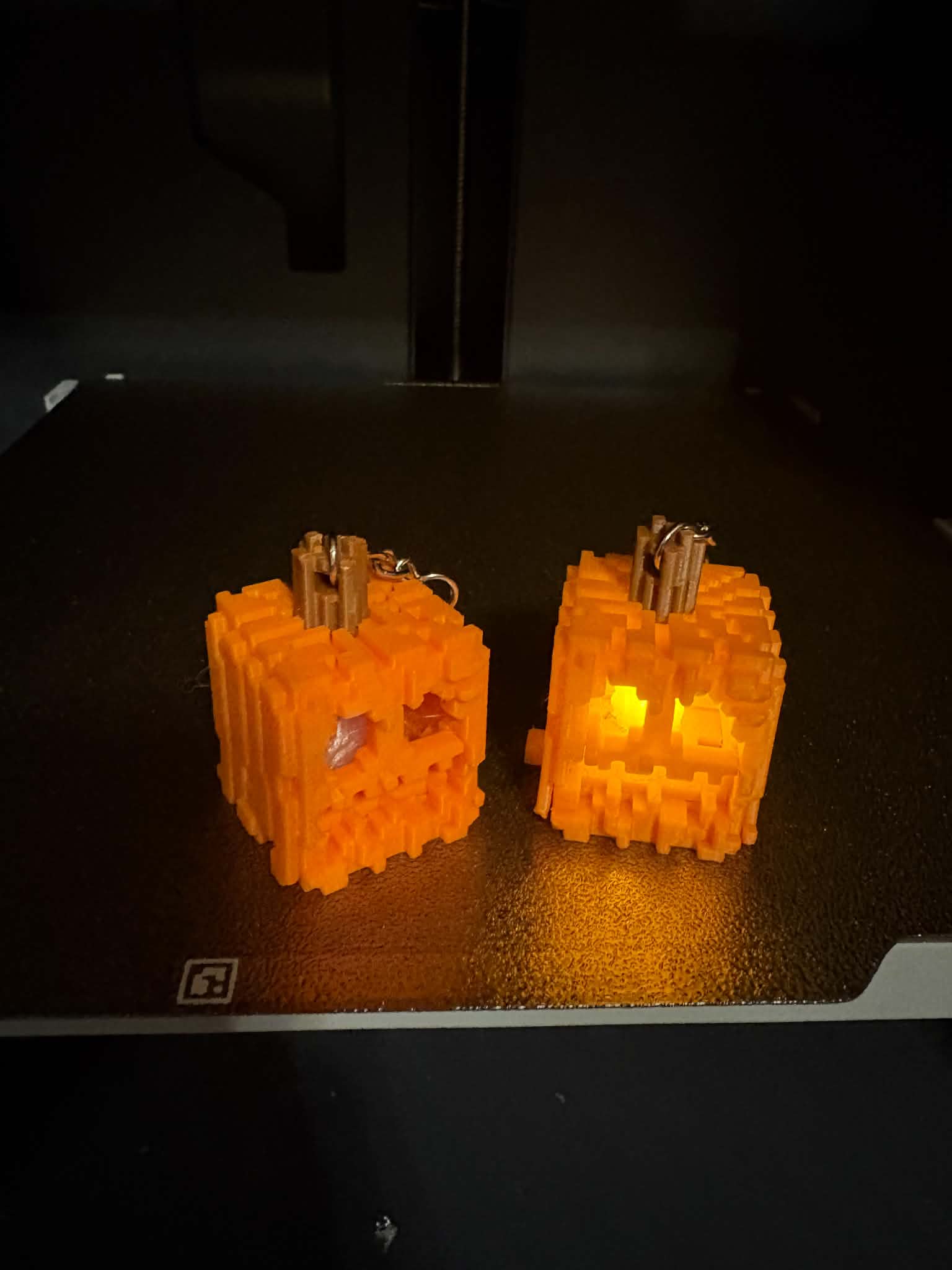 Minecraft Pumpkin Keychain