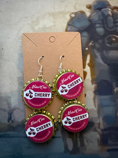 Nuka-Cola inspired double cap earring