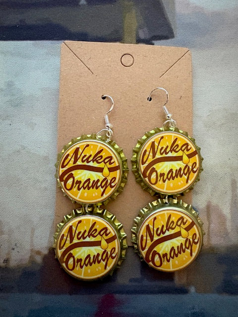 Nuka-Cola inspired double cap earring