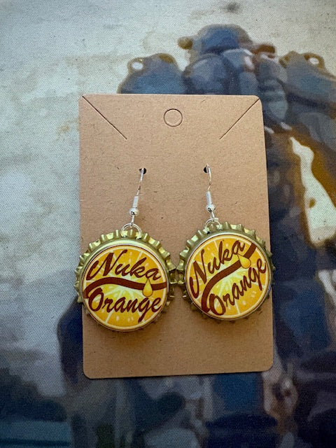 Nuka-Cola Inspired Cap earrings