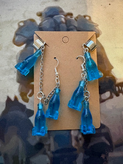 Nuka-Cola Inspired Triple Charm Drop Earring